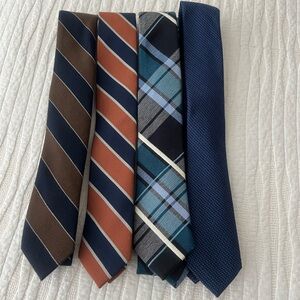 Bar III Men's Tie Collection - Brown, Orange, Blue, Plaid